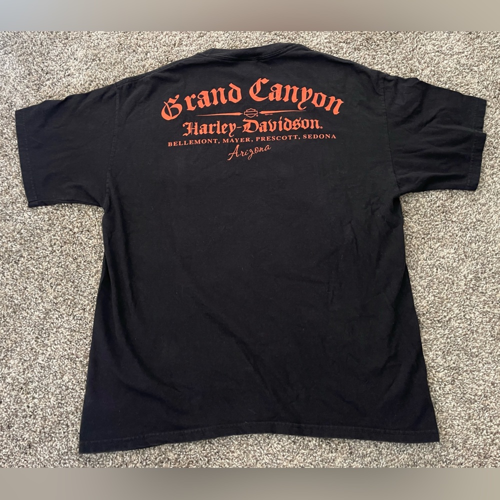 Men’s Harley Davidson 2011 Grand Canyon Halloween Jack O’Lantern T-Shirt Size L - Picture 5 of 6